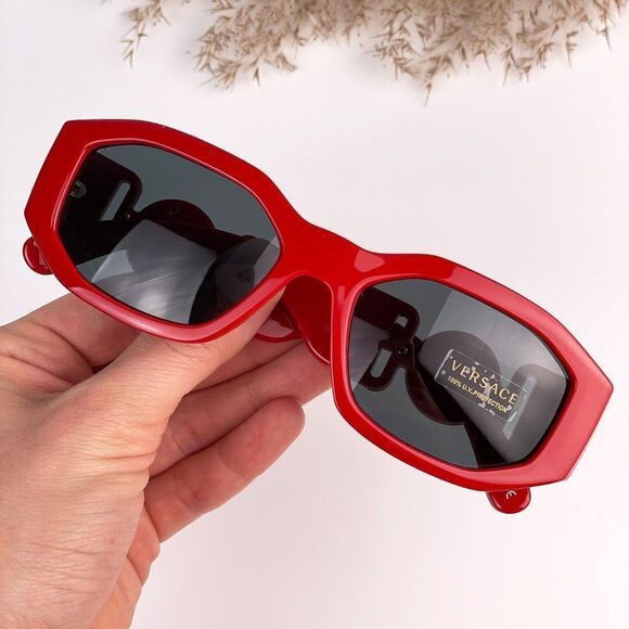 Versace VE4361 533087 Sunglasses Red Gray Oval Unisex - Picture 3 of 10